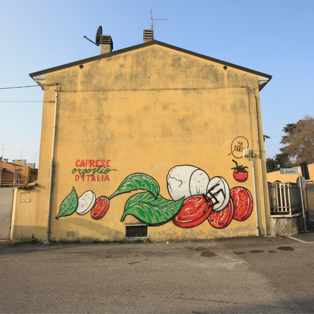 Caprese antifa dello street artist CIBO