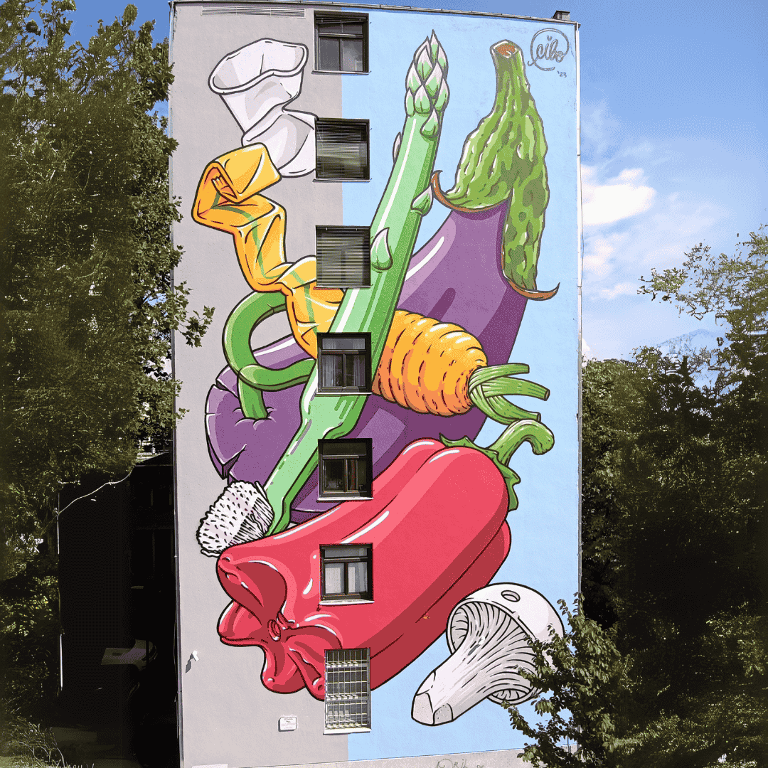 Choose murales street artist cibo a Lubiana